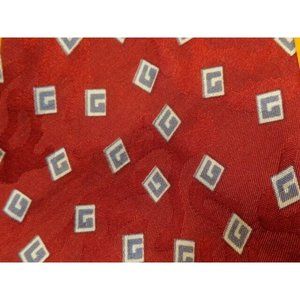 1940s 1950s VINTAGE ANTIQUE ~RED DRESS SHIRT TIE ~ JOHN DAVID NYC ABSTRACT ~ 55"